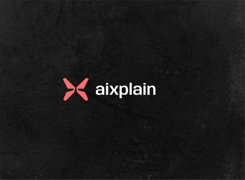 Dark paint texture with the aixplain logo